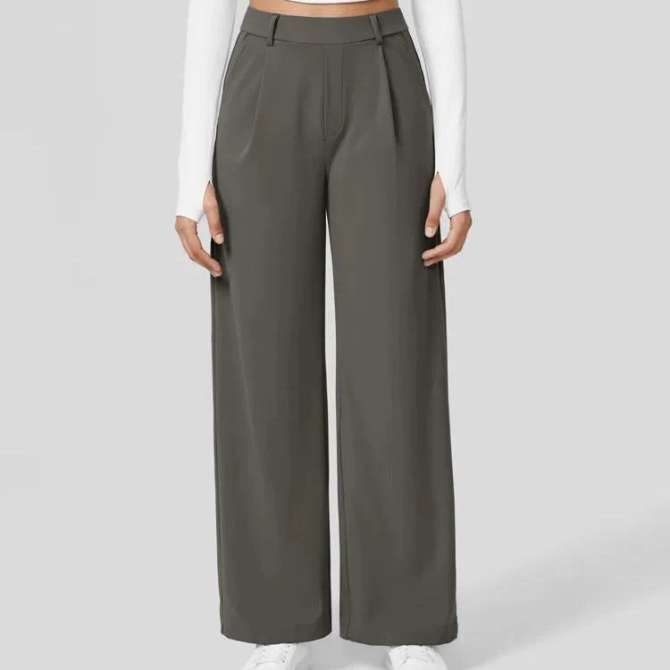 Halara Flex™ High Waisted Plicated Side Pocket Straight Leg Waffle Work Pants