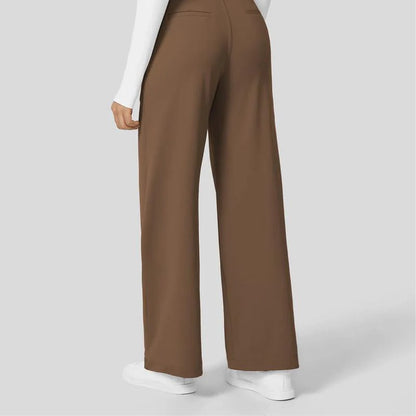 Halara Flex™ High Waisted Plicated Side Pocket Straight Leg Waffle Work Pants