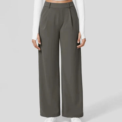 Halara Flex™ High Waisted Plicated Side Pocket Straight Leg Waffle Work Pants